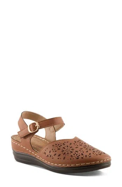 Patrizia By Spring Step Nougatish Laser Cut Pump In Camel