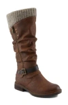 Patrizia By Spring Step Rowin Ruched Boot In Medium Brown