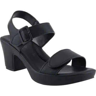 Patrizia By Spring Step Sandlin Adjustable Sandal In Black
