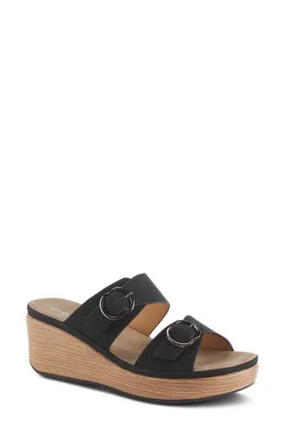 Patrizia By Spring Step Shaniho Platform Wedge Sandal In Black