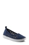 Patrizia By Spring Step Skyfall Flat In Navy
