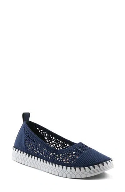 Patrizia By Spring Step Skyfall Flat In Navy