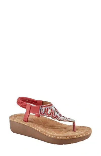 Patrizia By Spring Step Toshira Wedge Sandal In Red