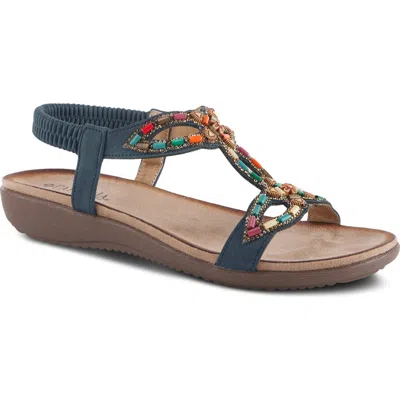 Patrizia By Spring Step Volcanic Wedge Sandal In Navy