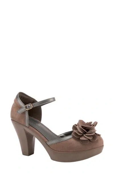 Patrizia By Spring Step Winner Ankle Strap Pump In Taupe