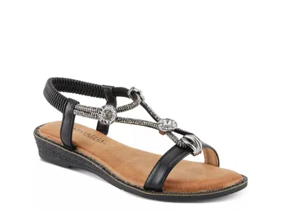 Patrizia Charmer Wedge Sandal In Black