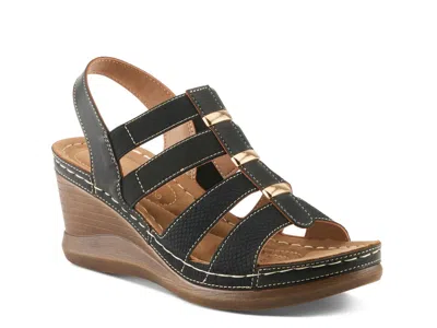 Patrizia Jurnee Wedge Sandal In Black