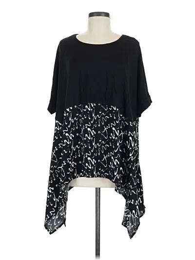 Pre-owned Patrizia Luca 3/4 Sleeve Blouse In Black
