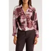 Patrizia Luca Abstract Print Gathered Button-up Shirt In Pink