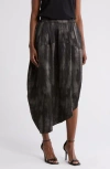 Patrizia Luca Asymmetric Hem Midi Skirt In Black