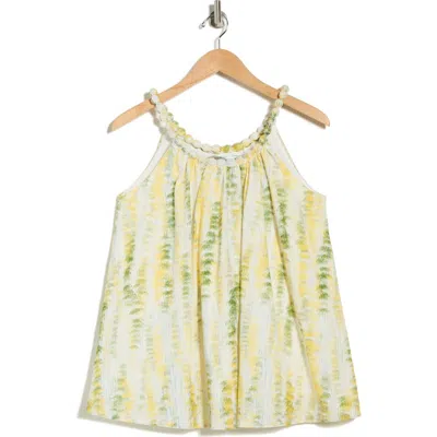 Patrizia Luca Beaded Neckline Cotton Tank In Green