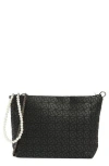 Patrizia Luca Box Pattern Clutch In Black