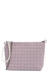 Patrizia Luca Box Pattern Clutch In Purple