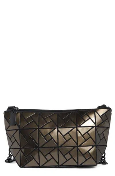 Patrizia Luca Box Pattern Faux Leather Clutch In Brown