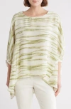 Patrizia Luca Boxy Asymmetric Tunic In Lime