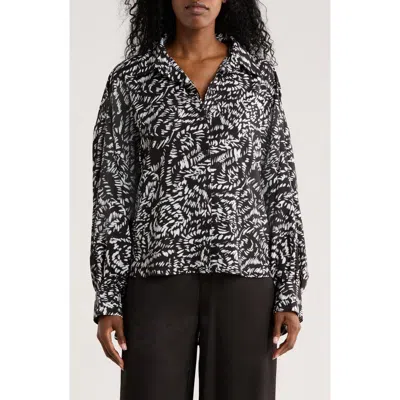 Patrizia Luca Cocoon Button-up Shirt In Black