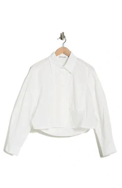 Patrizia Luca Cropped Cocoon Shirt In White