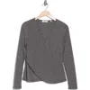 Patrizia Luca Crossover Knit Top In Grey