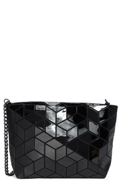 Patrizia Luca Diagnoal Geo Clutch In Black/ Black
