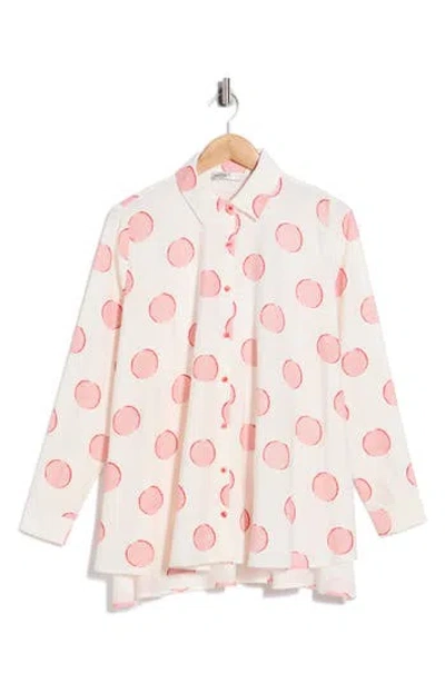 Patrizia Luca Dot Button Down Shirt In Red