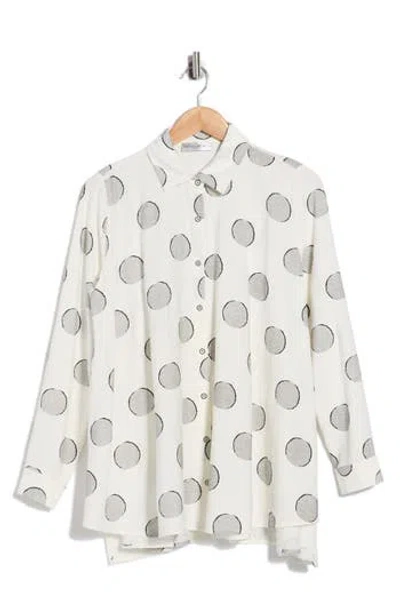 Patrizia Luca Dot Button Down Shirt In White