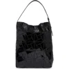 Patrizia Luca Double Layer Box Pattern Shoulder Bag In Black