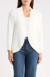 Patrizia Luca Drape Front Cardigan In White