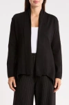 Patrizia Luca Drape Open Front Cardigan In Black