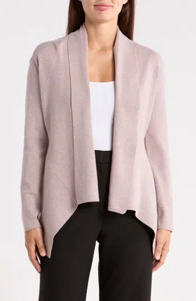 Patrizia Luca Drape Open Front Cardigan In Pink
