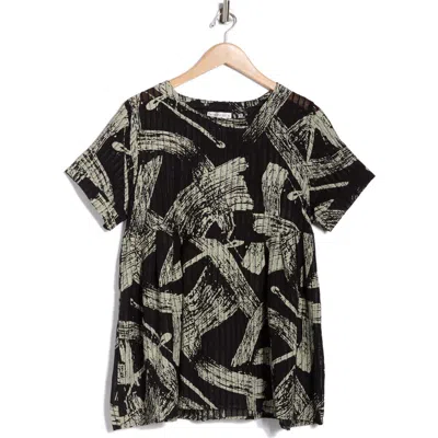 Patrizia Luca Draped Grommet T-shirt In Black