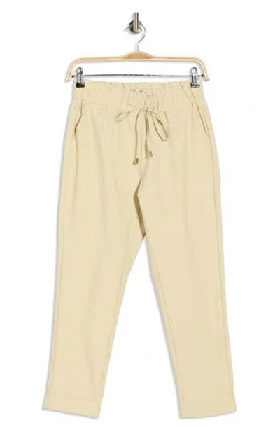 Patrizia Luca Drawstring Waist Capri Pants In Yellow