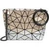 Patrizia Luca Geometric Crossbody Bag In M.gold/silver