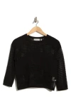 Patrizia Luca Illusion Mesh Sweater In Black