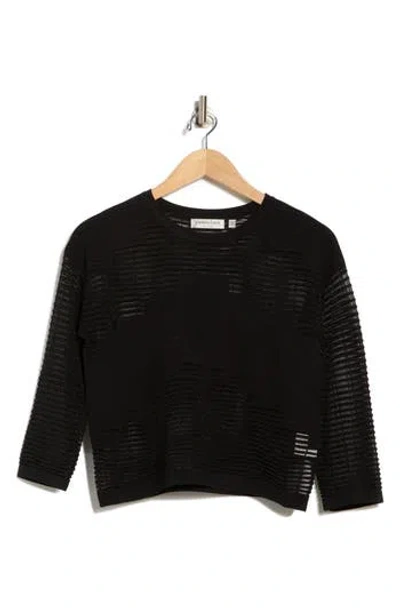 Patrizia Luca Illusion Mesh Sweater In Black