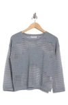 Patrizia Luca Illusion Mesh Sweater In Gray