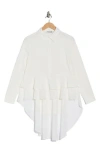 Patrizia Luca Layered High-low Button-down Shirt In White