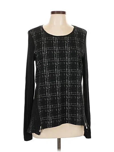 Pre-owned Patrizia Luca Long Sleeve Blouse In Black