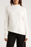Patrizia Luca Mock Neck Asymmetric Hem Sweater In Black