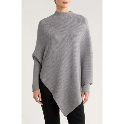 Patrizia Luca Mock Neck Ribbed Asymmetric Sweater In Multi