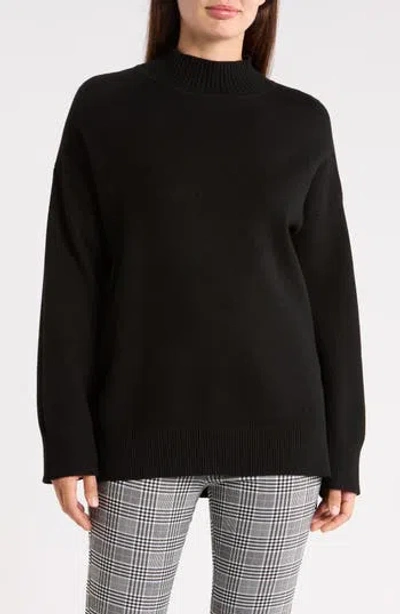 Patrizia Luca Mock Neck Sweater In Black