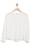 Patrizia Luca Needle Lace V-neck Top In White