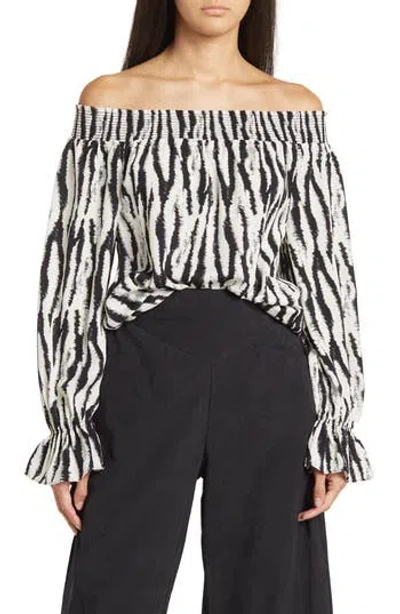Patrizia Luca Off-the-shoulder Top In Multi
