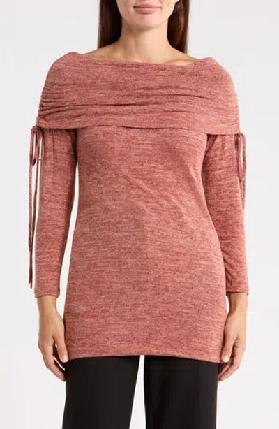 Patrizia Luca Off The Shoulder Tunic In Orange