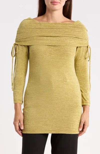 Patrizia Luca Off The Shoulder Tunic In Yellow