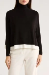 Patrizia Luca Oversize Colorblock Sweater In Black