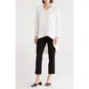 Patrizia Luca Oversize V-neck Top In White