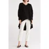 Patrizia Luca Oversize V-neck Top In Black