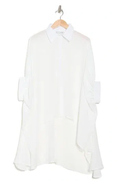 Patrizia Luca Oversized High/low Blouse In Off White