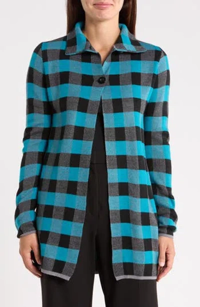 Patrizia Luca Plaid Cardigan In Multi