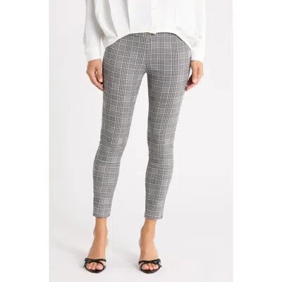 Patrizia Luca Plaid Leggings In Black